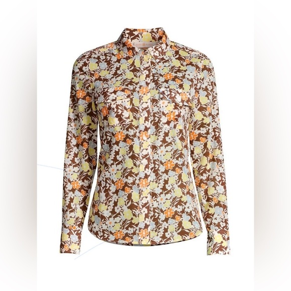 Tory Burch Brigitte Floral Print Pleated Skirt and Top - Picture 2 of 12